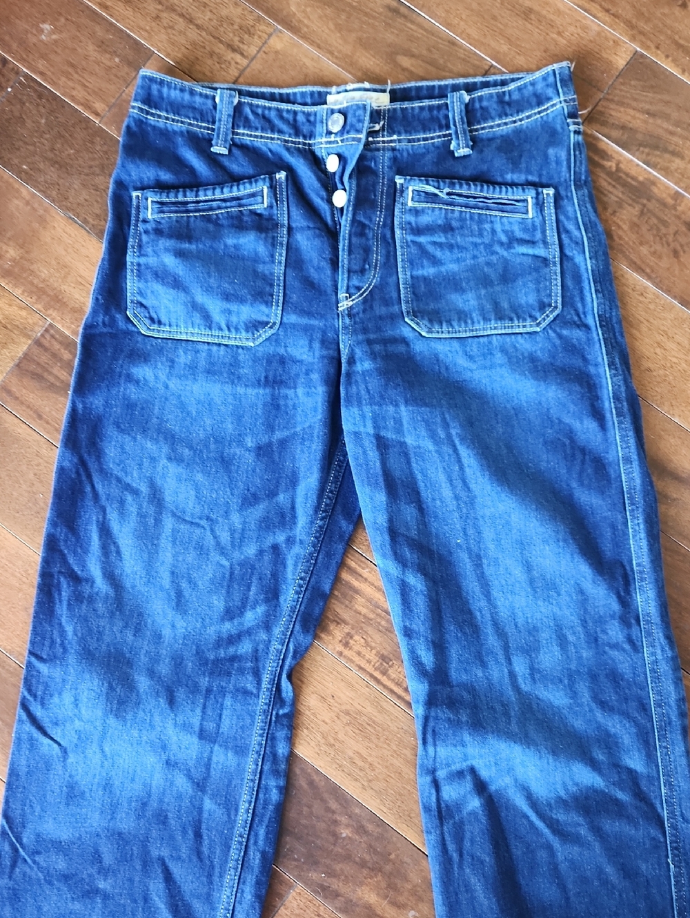 We The Free Button Fly Wide Leg Jeans Size 28 - Picture 2 of 14